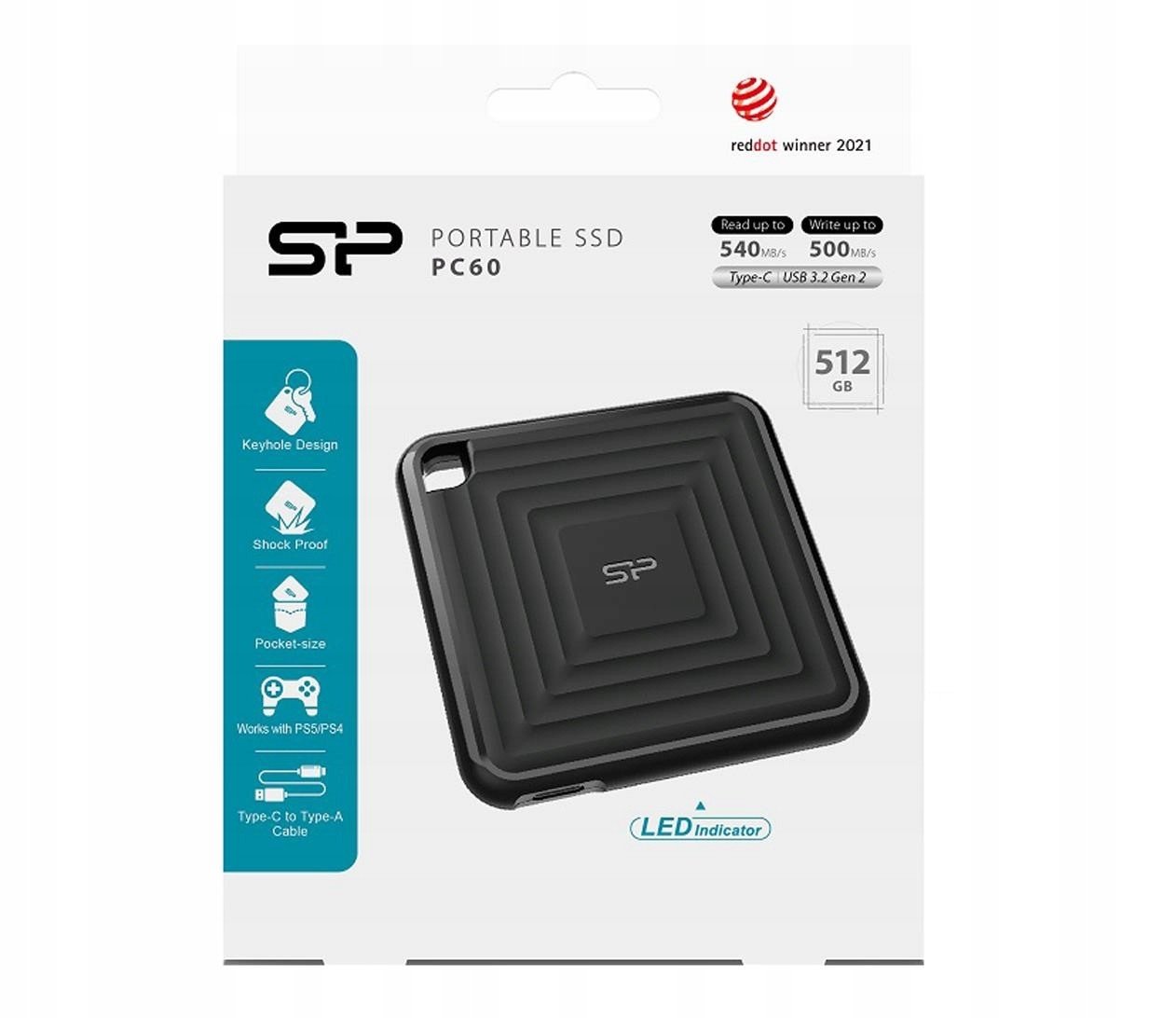 Externí disk Ssd Silicon Power PC60 256GB