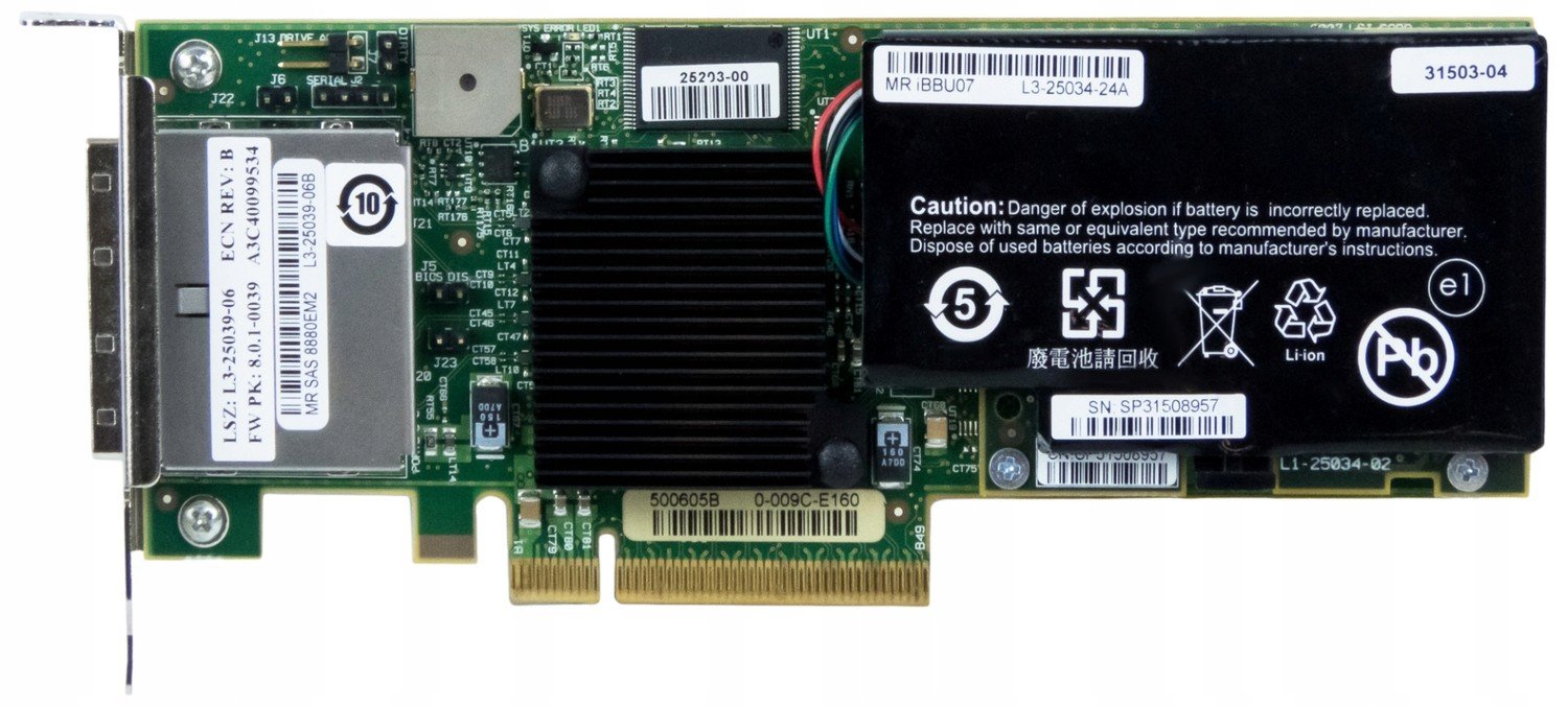 Fujitsu A3C40099534 Raid Megaraid 8880EM2 +bbu