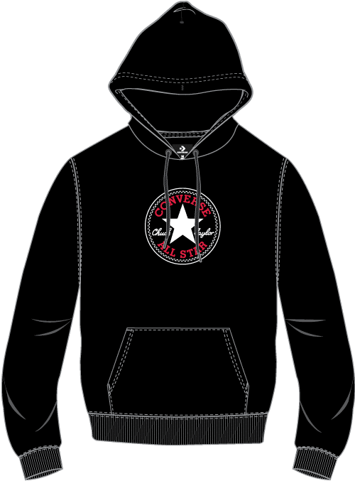 converse GO-TO CHUCK TAYLOR PATCH BRUSHED BACK FLEECE HOODIE Unisex mikina US 2XS 10024504-A01