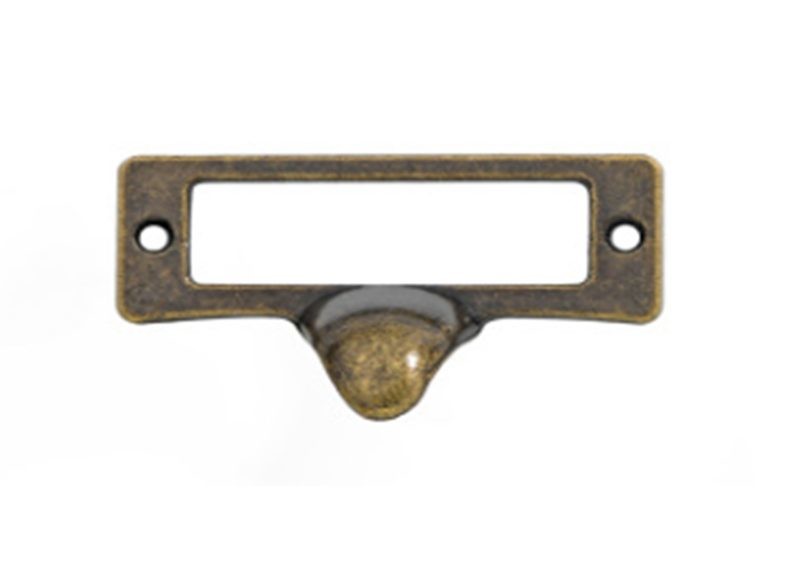 Úchytka na šuplík se jmenovkou - Antique 54 x 33 mm