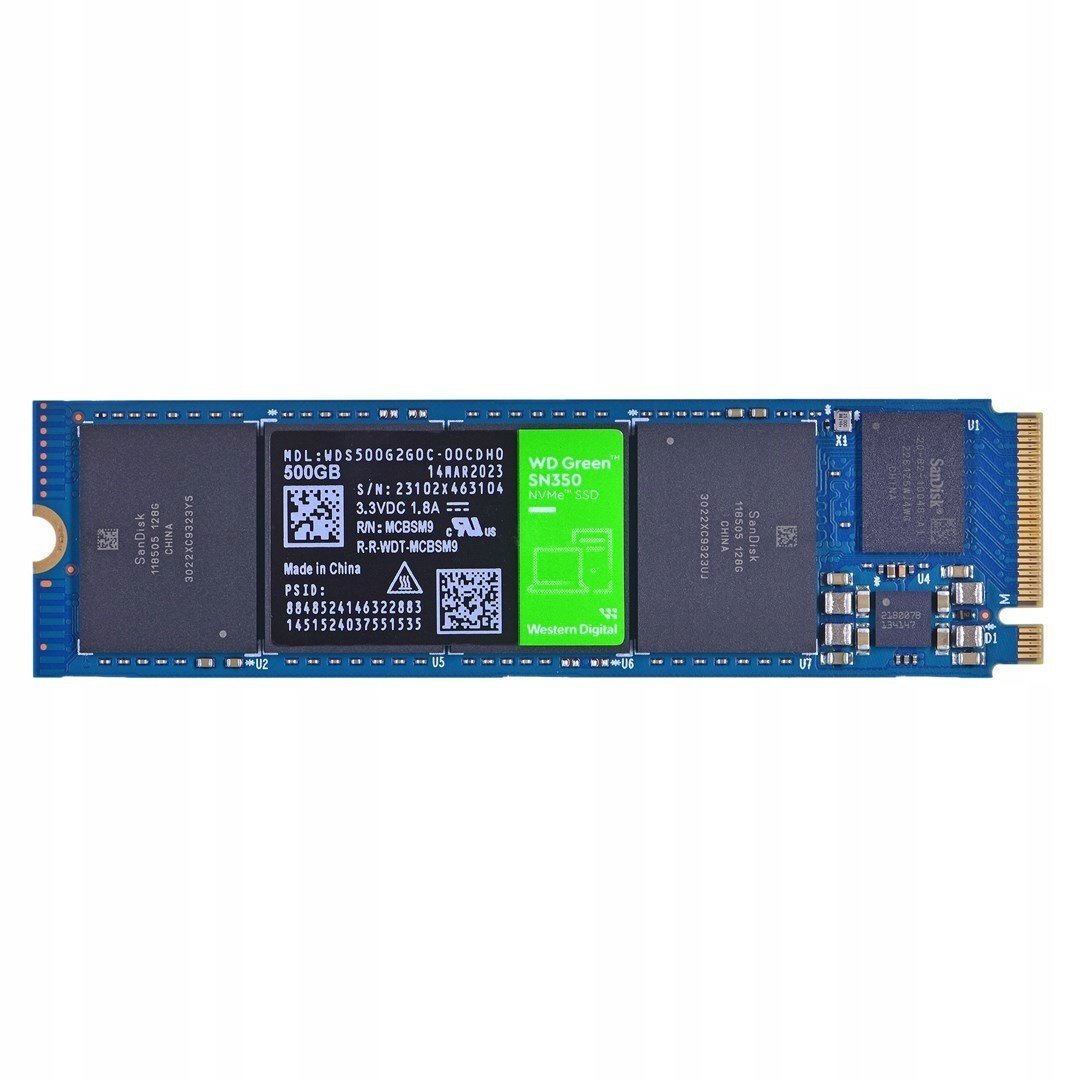 Ssd disk Wd Green SN350 WDS500G2G0C (500GB ; M.2