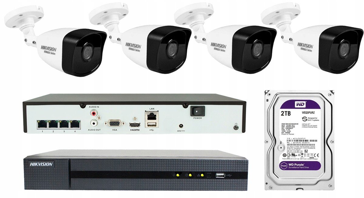 Ip Monitoring Domu 4 Kamery Set 4x 4Mpx PoE