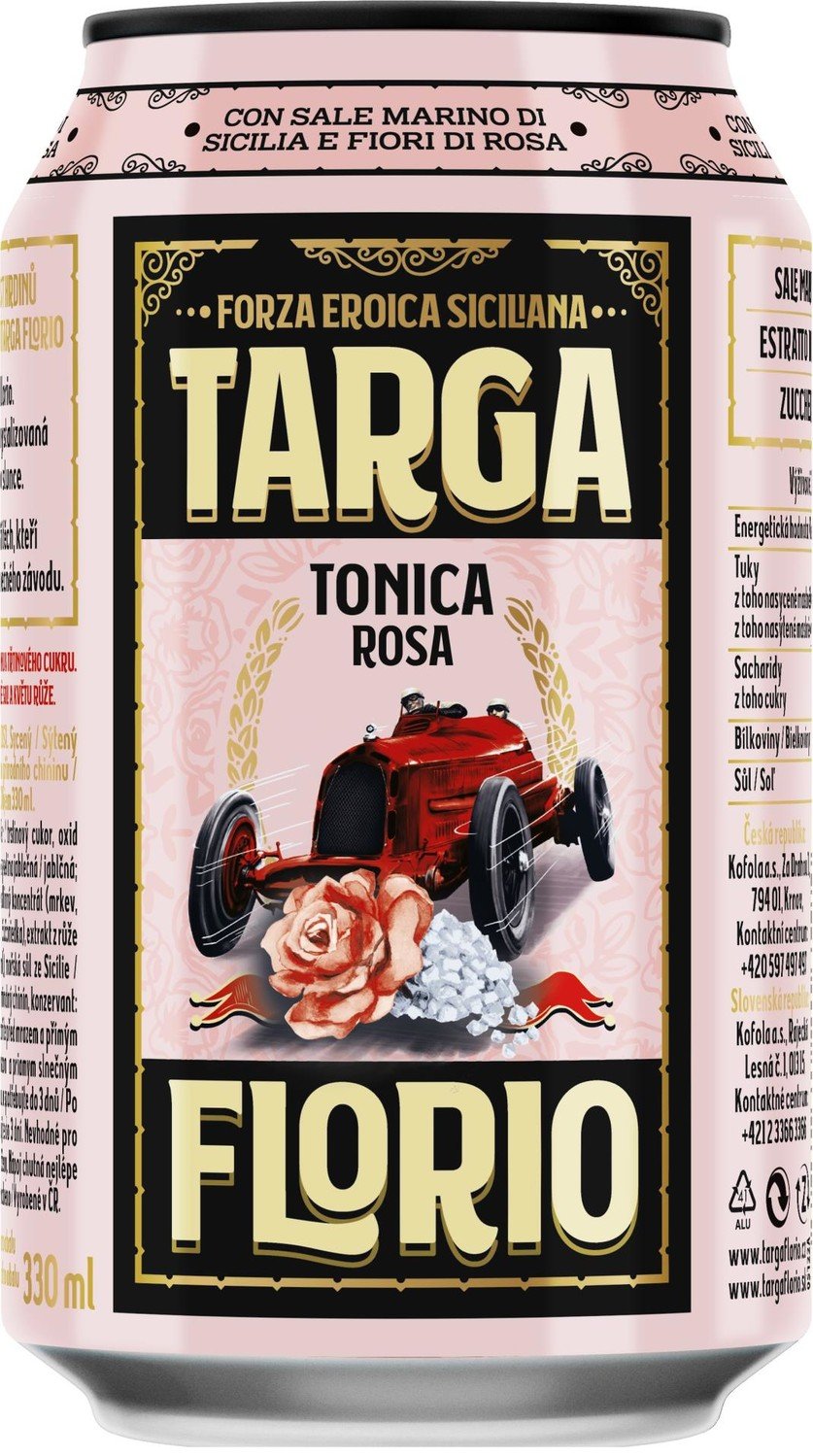 Targa Tonic Targa Florio - růžový, plech, 24x 0,33 l