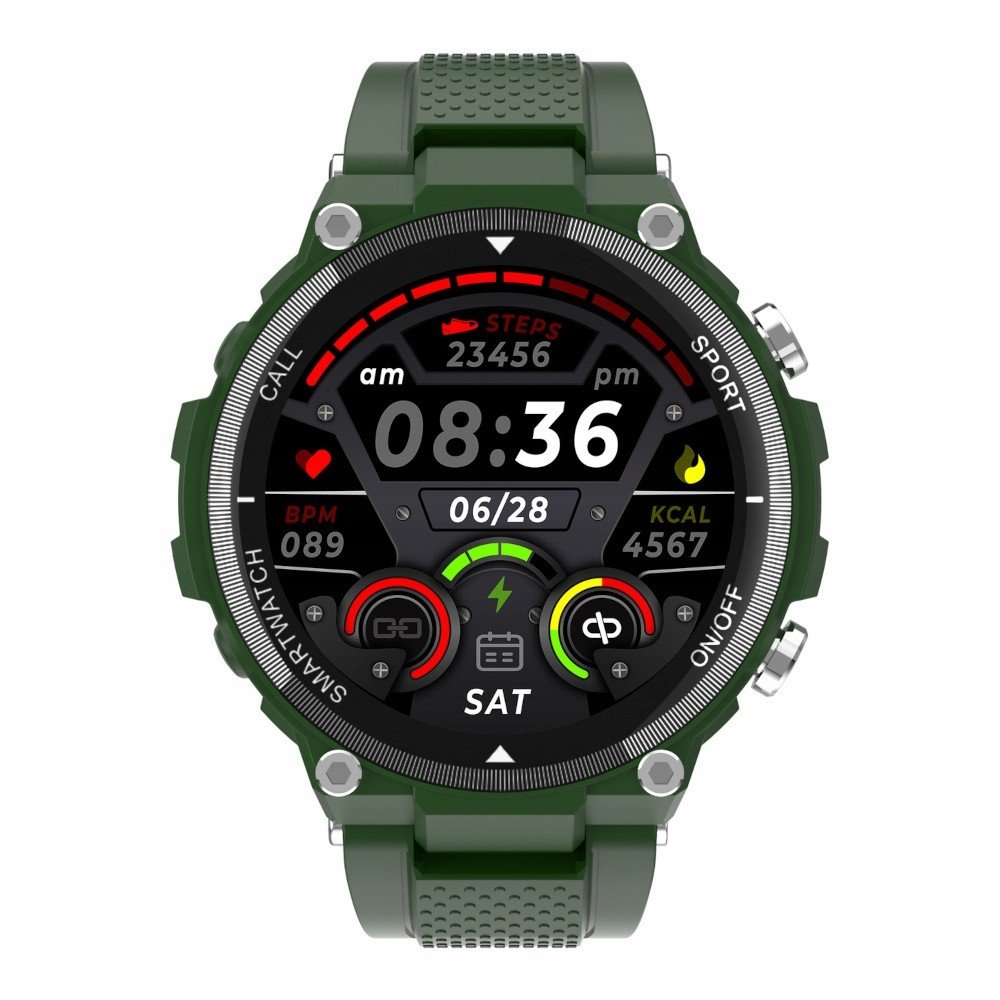 Chytré hodinky s funkcí volání zelené Pacific 34-02