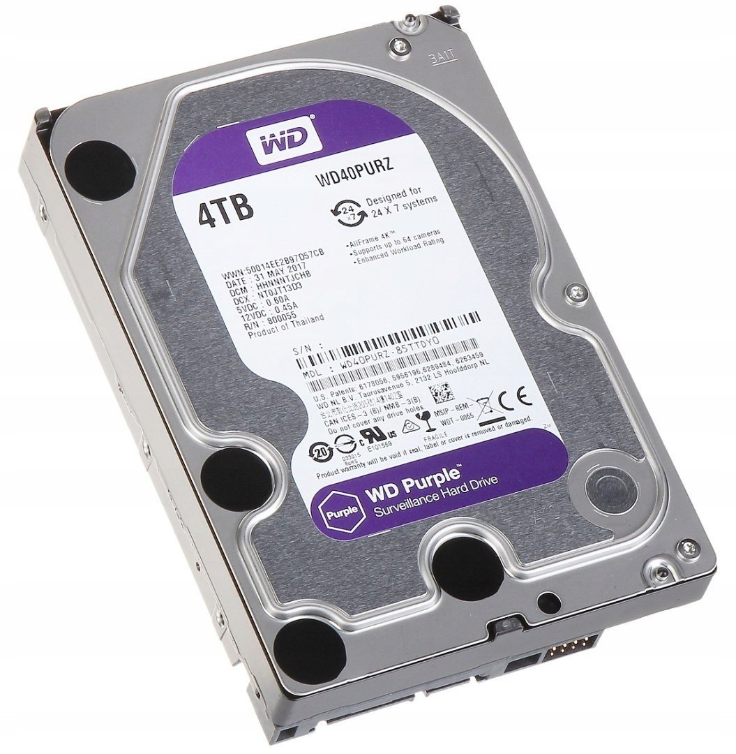 Disk Pro Rekordér HDD-WD40PURZ 4TB 24/7 Western