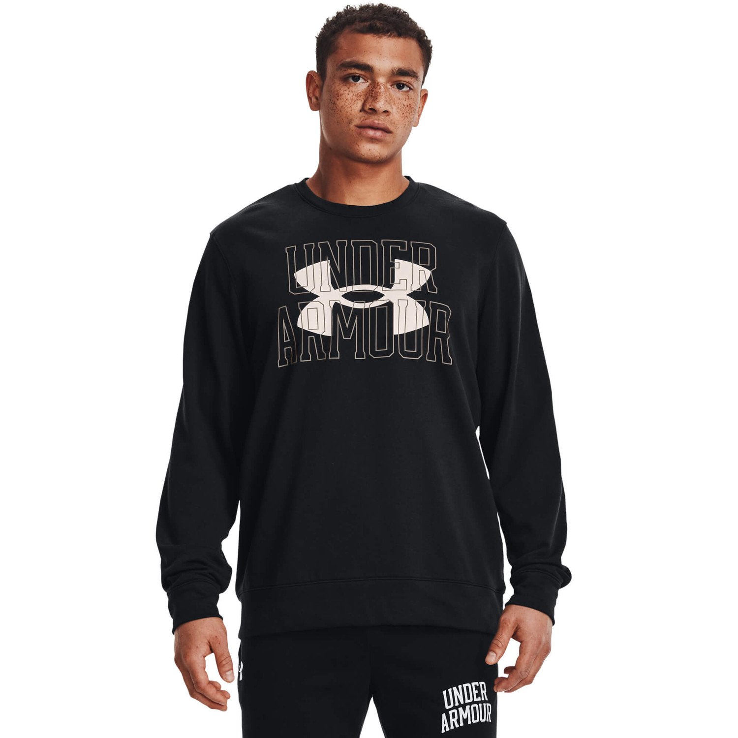 Under Armour UA Rival Terry Logo Crew Pánská mikina US S 1370391-001