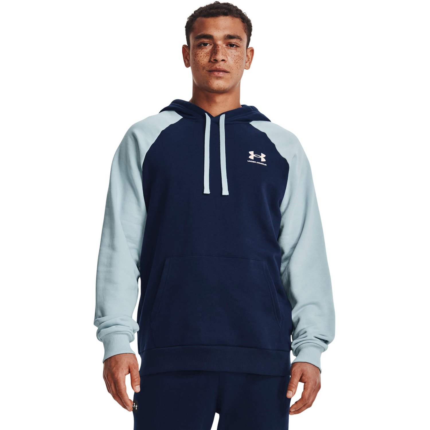 Under Armour UA RIVAL FLC COLORBLOCK HD Pánská mikina US S 1366357-409