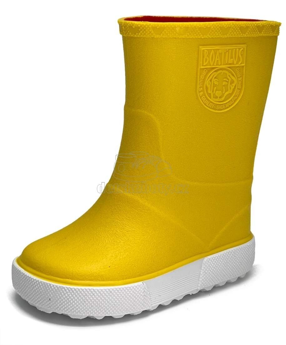 Dětské holinky Boatilus Nautic žlutá/bílá Velikost: 24