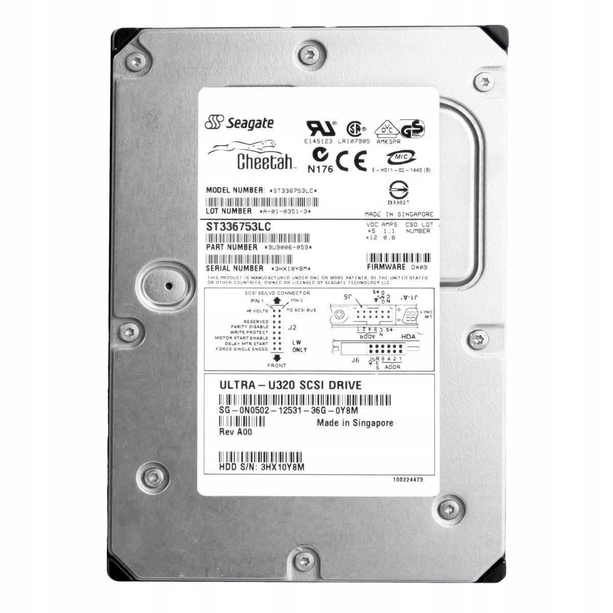 Dell 0N0502 36GB 15K Scsi U320 3,5'' ST336753LC