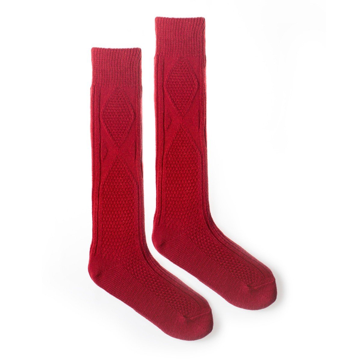 Vlněné podkolenky Merino červená Fusakle