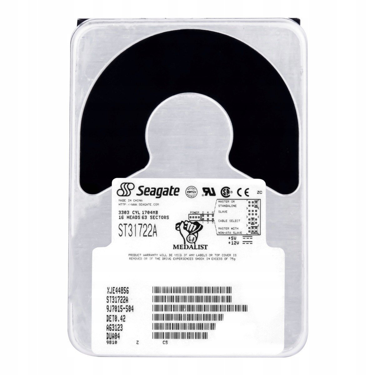 Seagate Medailista 1722 1.7GB 4.5K Ata 3.5' ST31722A