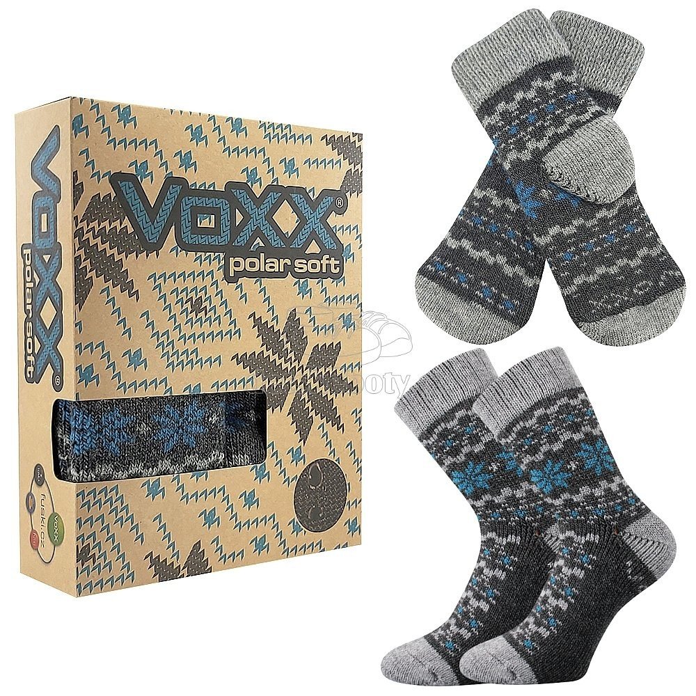 Dětské ponožky VoXX Trondelag set antracit melé Velikost: 35-38