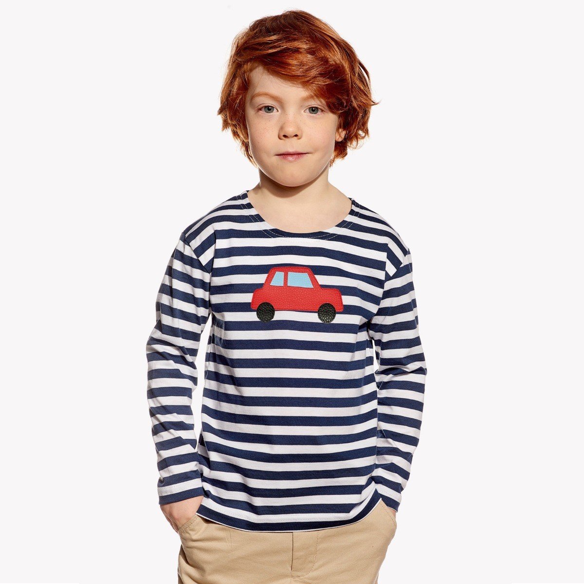 Tričko dětské Pískací pásek Červené auto Fusakle