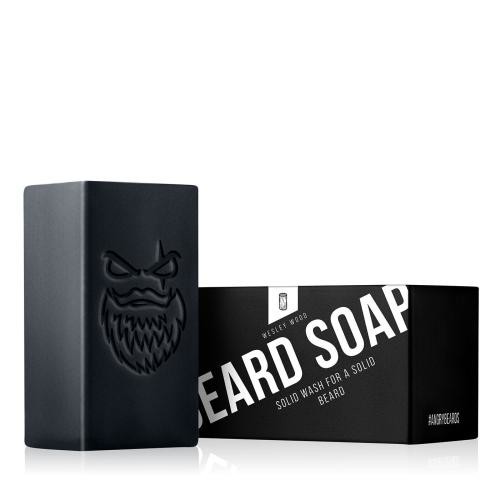 Angry Beards Beard Soap Wesley Wood 50 g tuhé mýdlo na čištění vousů pro muže