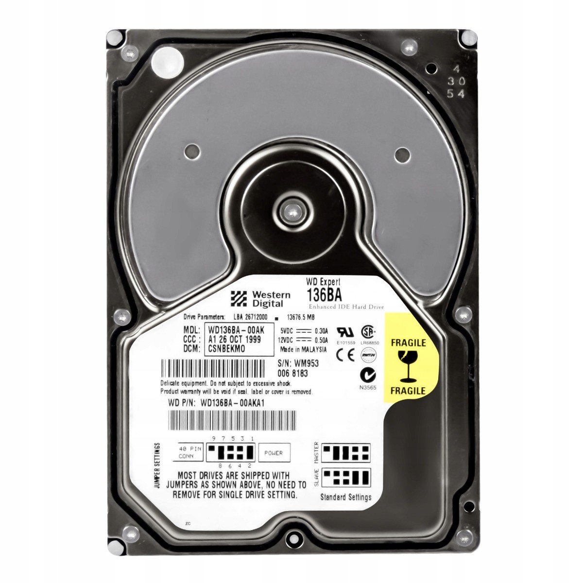 Wd Expert 13.6GB 7.2K 2MB Ata 3.5'' WD136BA-00AK