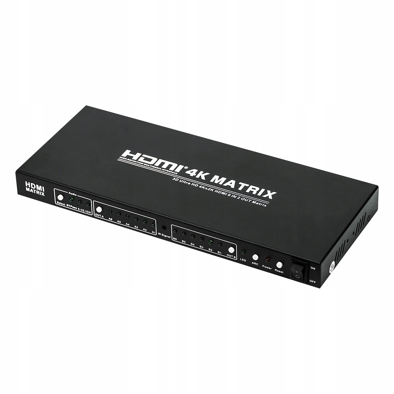 Matrix Switch Splitter Matryca Hdmi 6x2 Ultrahd 4K