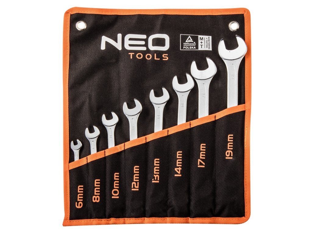 Neo Tools 09-751 Sada očkoplochých klíčů 6-19mm 8Ks NEO CrV