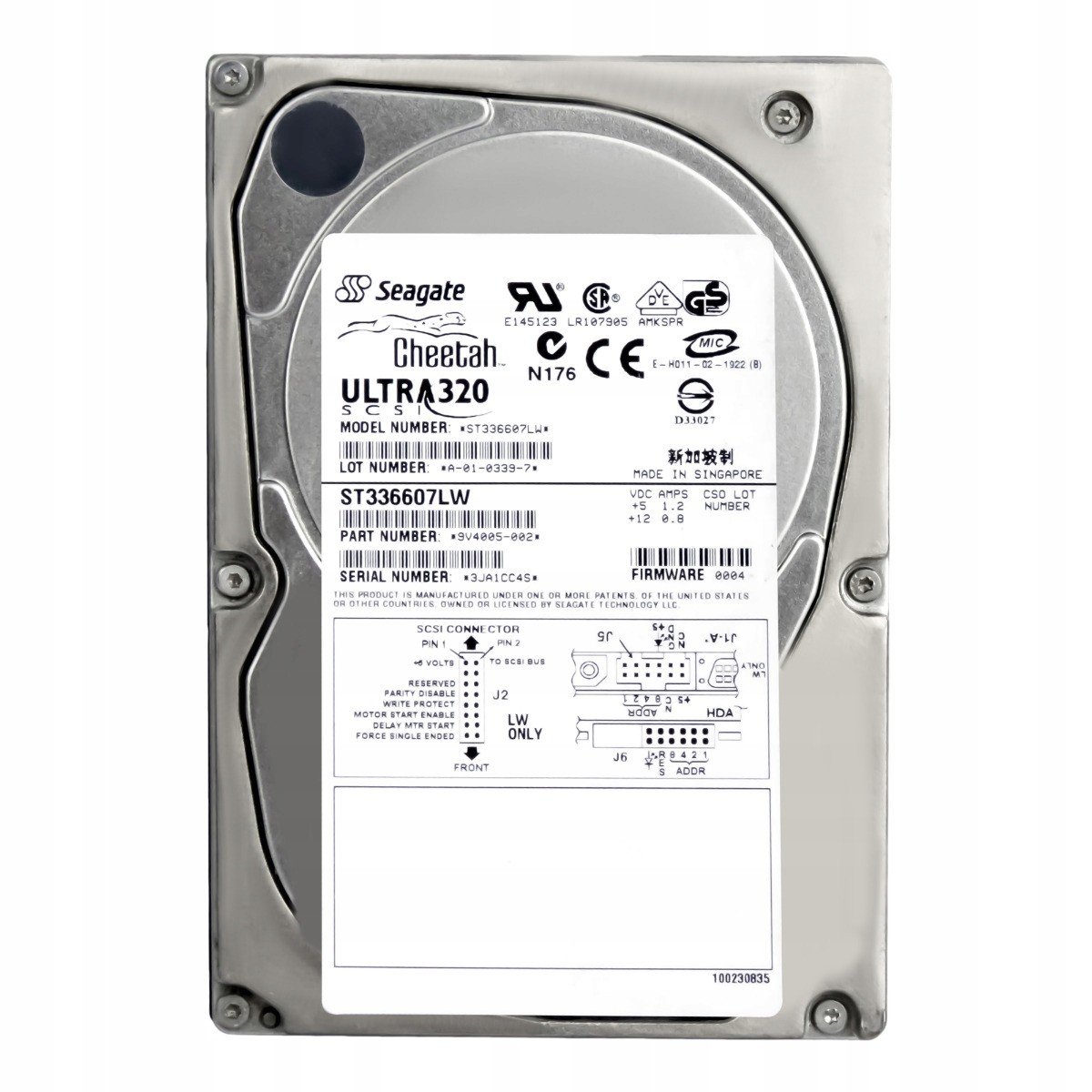 Seagate Cheetah 36GB 10K Scsi U320 3,5' ST336607LW