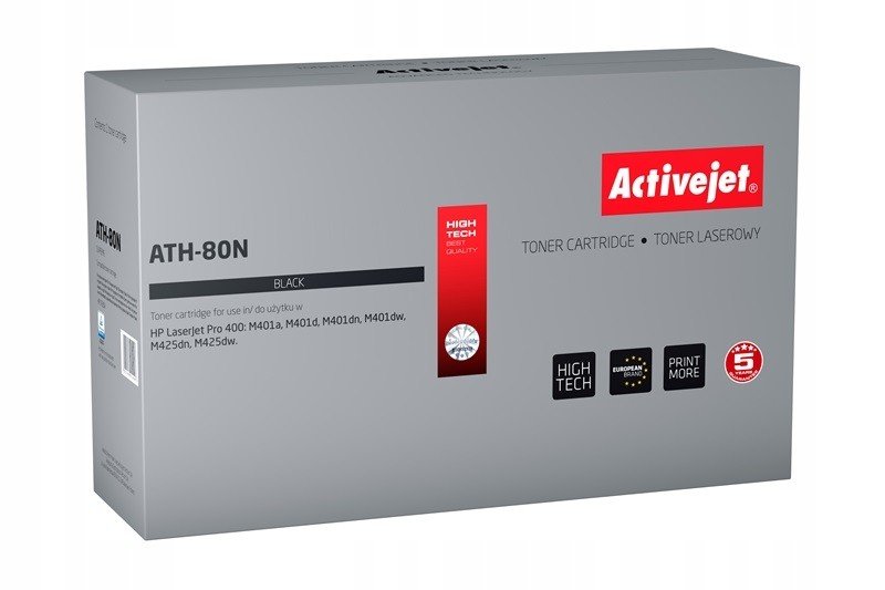 Toner Activejet náhradní Hp 80A CF280A černý