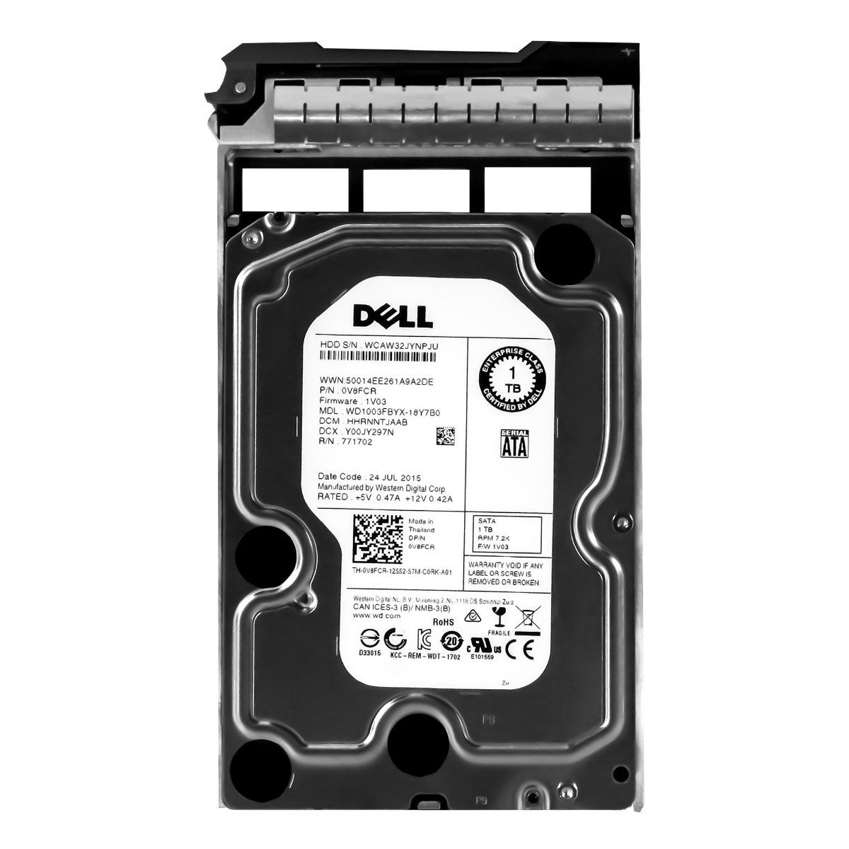 Dell 0V8FCR 1TB Sata II 7.2K 64MB 3.5'' WD1003FBYX