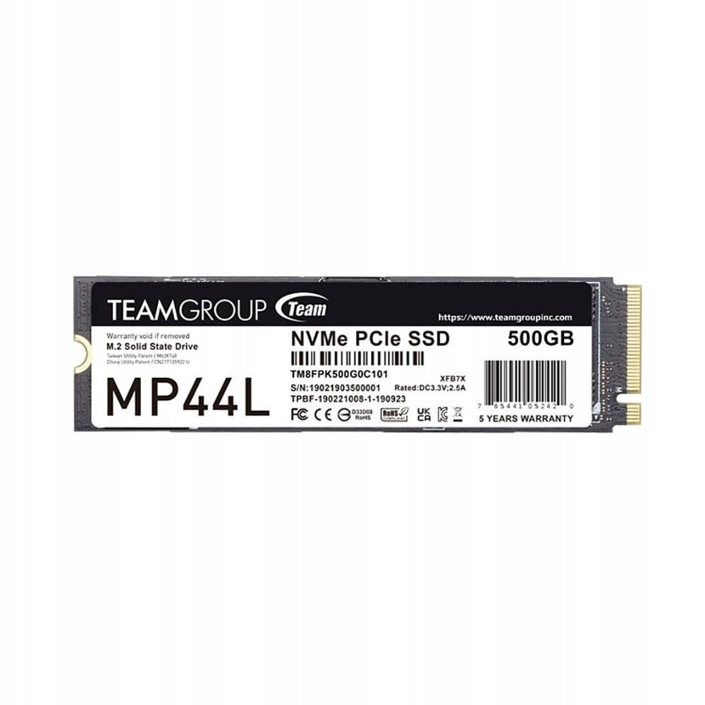 Ssd disk Team Group MP44L 500GB M.2 PCIe NVMe Gen4