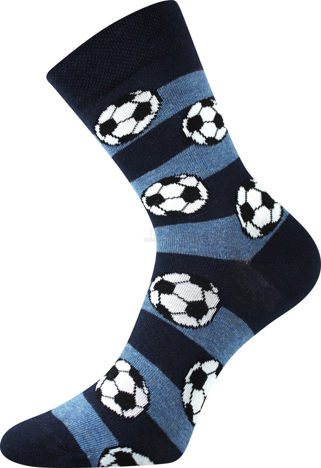 Ponožky Boma Arnold Fotbalové míče - modrá s pruhy Velikost: 35-38