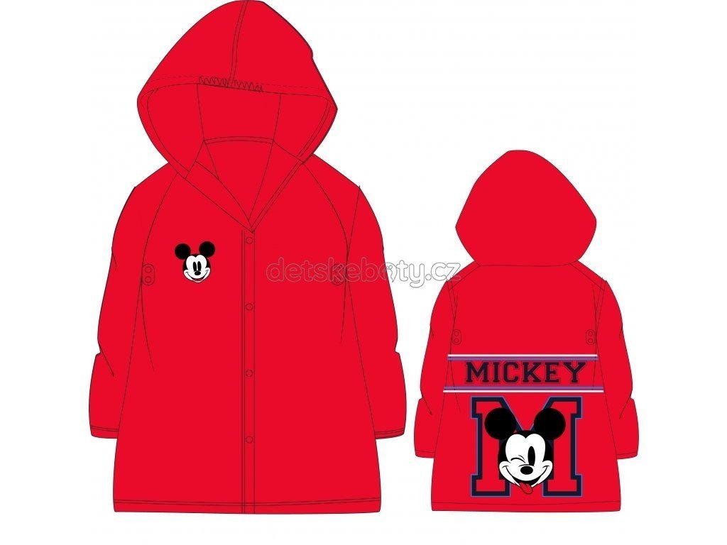 pláštěnka Eexee Mickey červená Velikost: 110-116