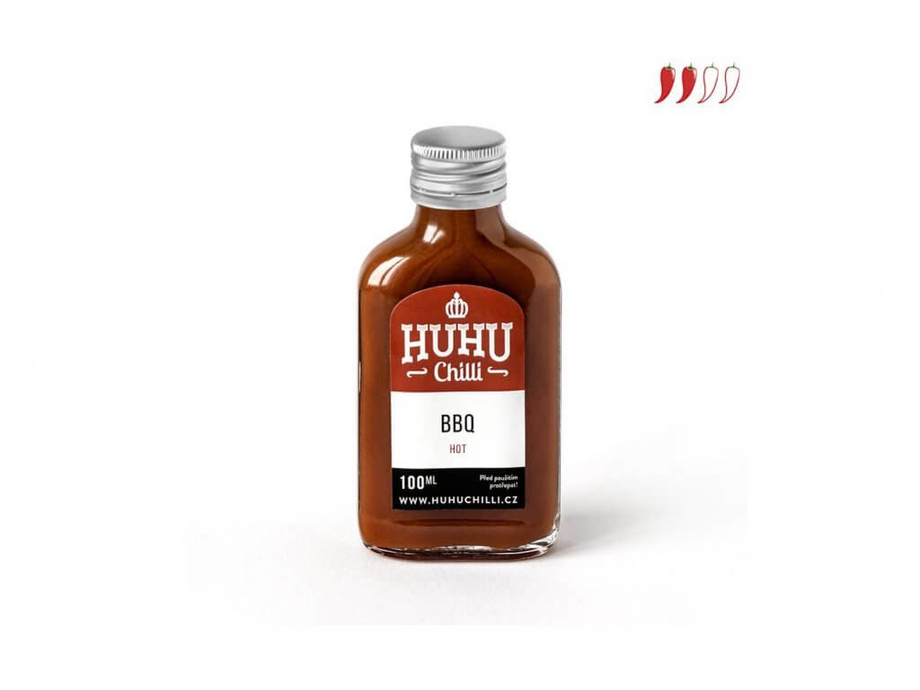 HUHU chilli BBQ omáčka - hot - Huhuchilli 100ml