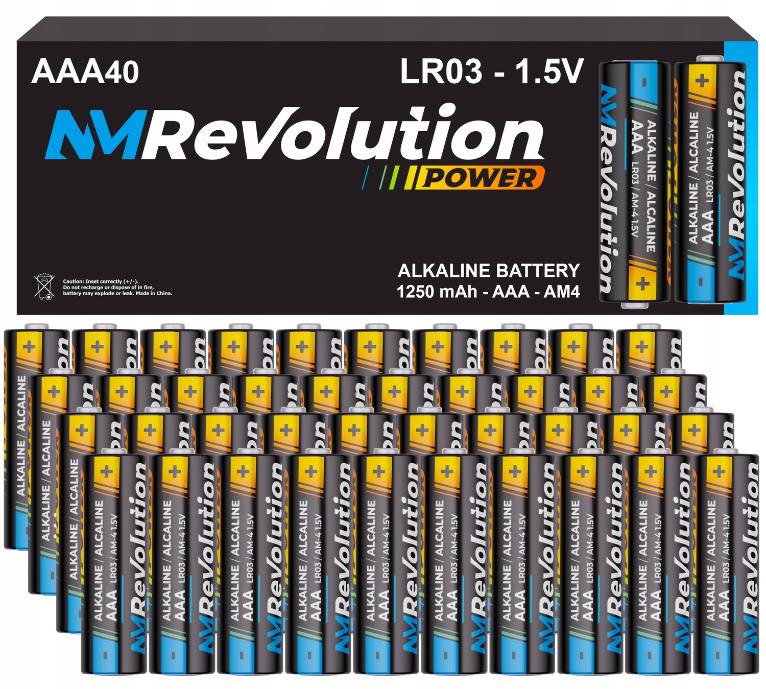 Alkalické baterie tyčinky 40x Aa 40x Aaa