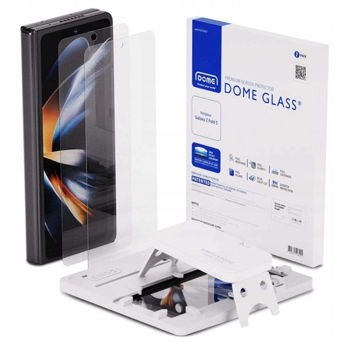 2x Dome Uv sklo rámeček pro Samsung Galaxy Z Fold5