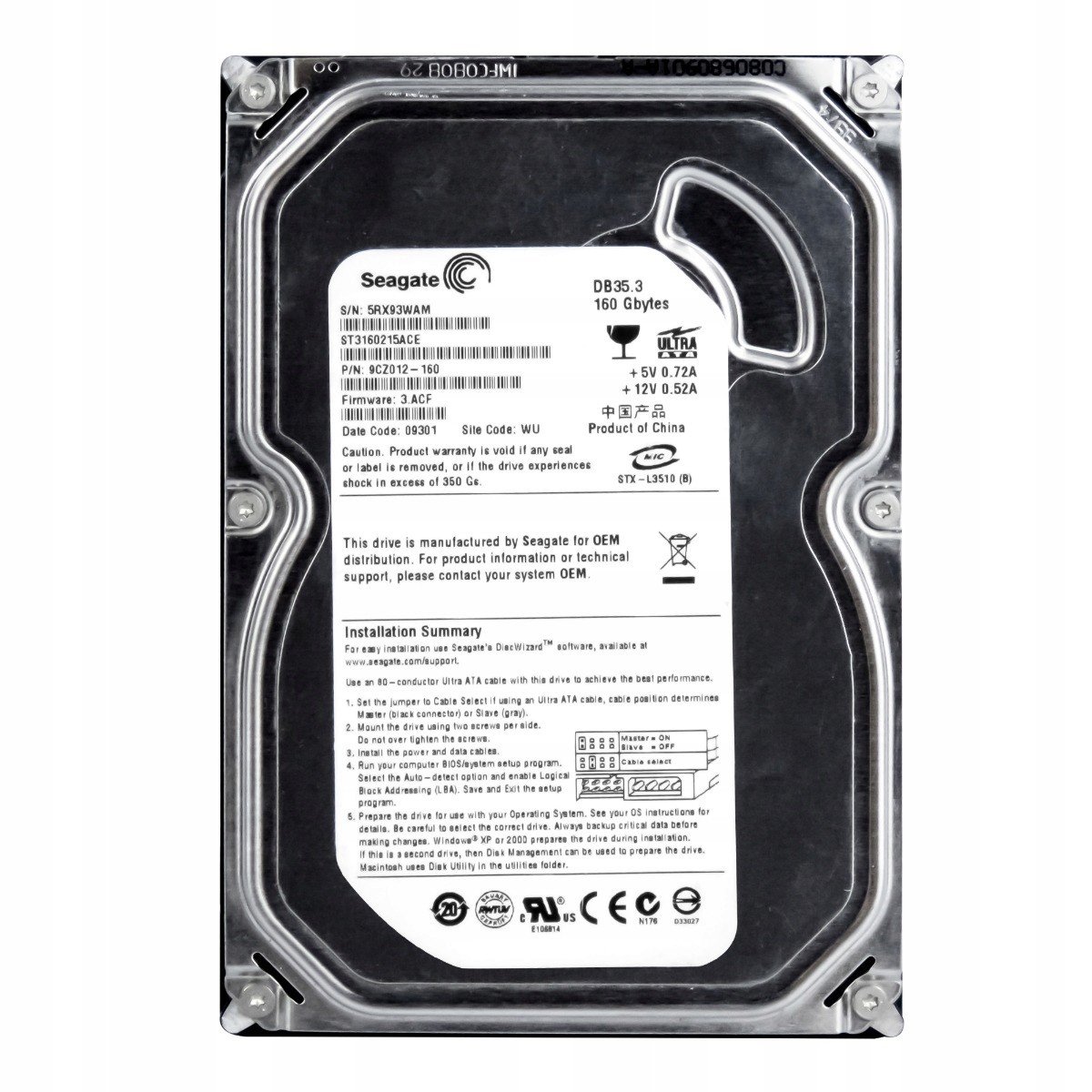Seagate DB35.3 160GB 7,2K Ata 3,5'' ST3160215ACE