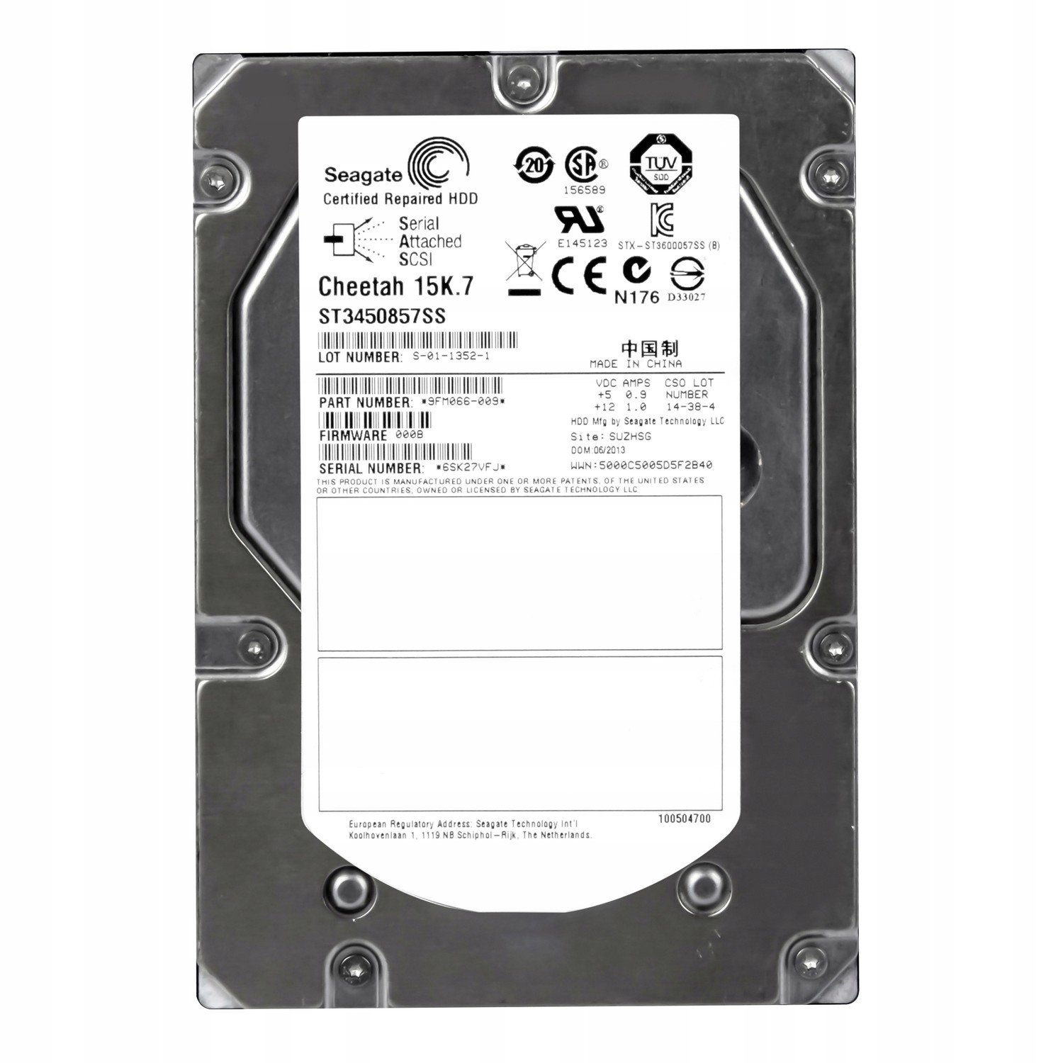 Seagate 450GB 15K 16MB SAS-2 3.5'' ST3450857SS