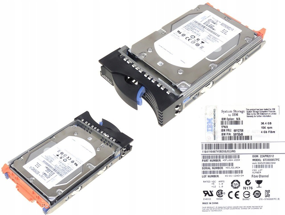 Ibm 69Y2706 59Y5549 450GB Fc 15K 3.5'' ST3300657FC