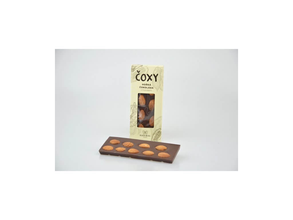 ČOXY - hořká čokoláda s mandlemi a xylitolem - Natural 50g