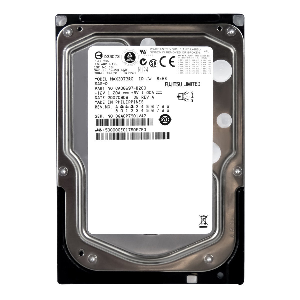 Fujitsu CA06697-B200 73GB 15K SAS-1 3,5' MAX3073RC