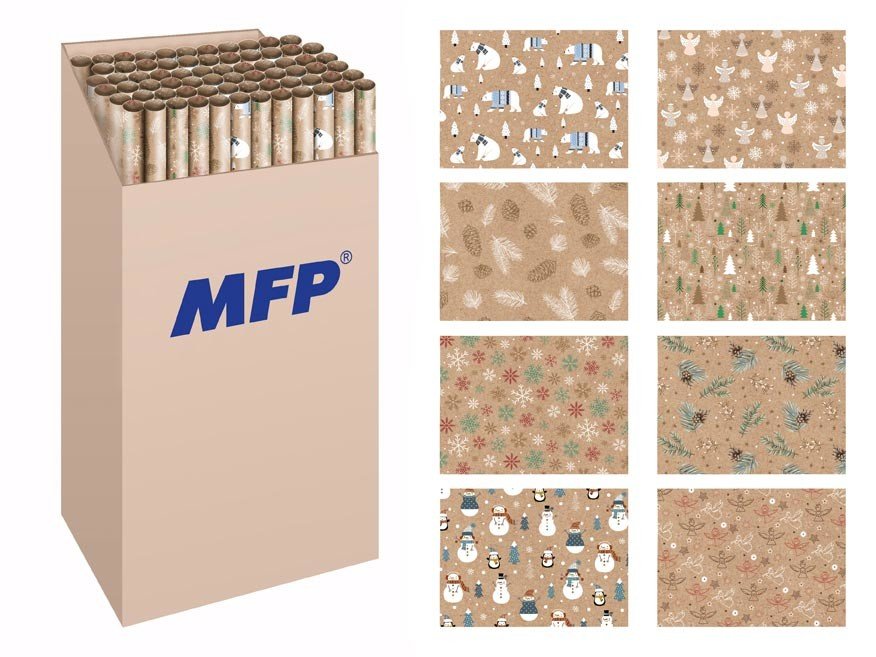 MFP 5811759 Balící papír vánoční role KRAFT 2x100x70 MIX