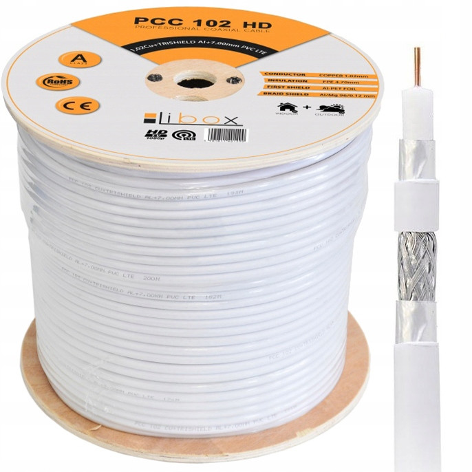 Kabel Anténní Koaxiální Kabel PCC102 Cu 300