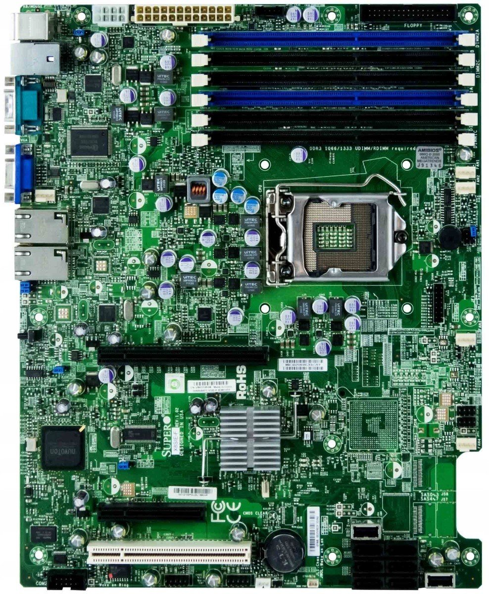 Supermicro X8SIE-F LGA1156 DDR3 6x Sata PCIe Atx