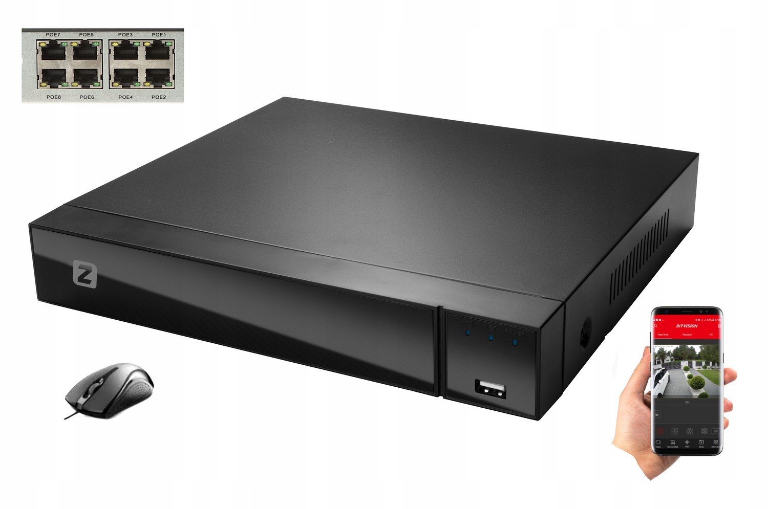 Síťový Registrace Nvr Ip 16 Kanálový 8XPOE 8MPx