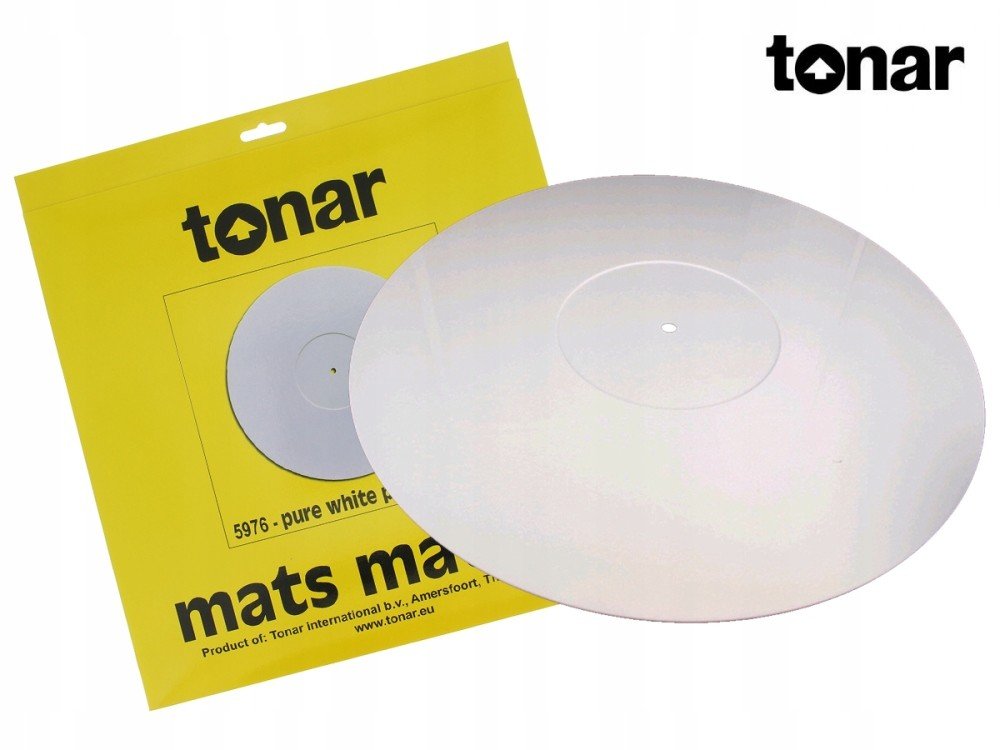 Slipmat Tonar Pure White Perspex mat