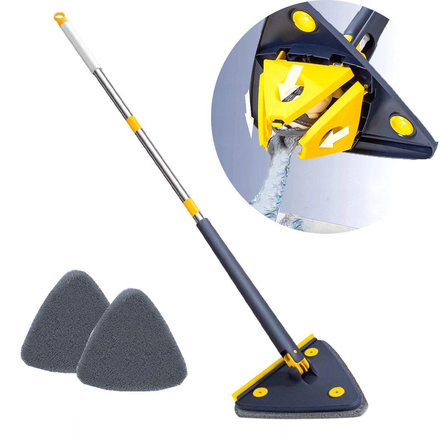 Myjka Mop Do Mycia Okien Szyb z Obrotowy 127CM 360