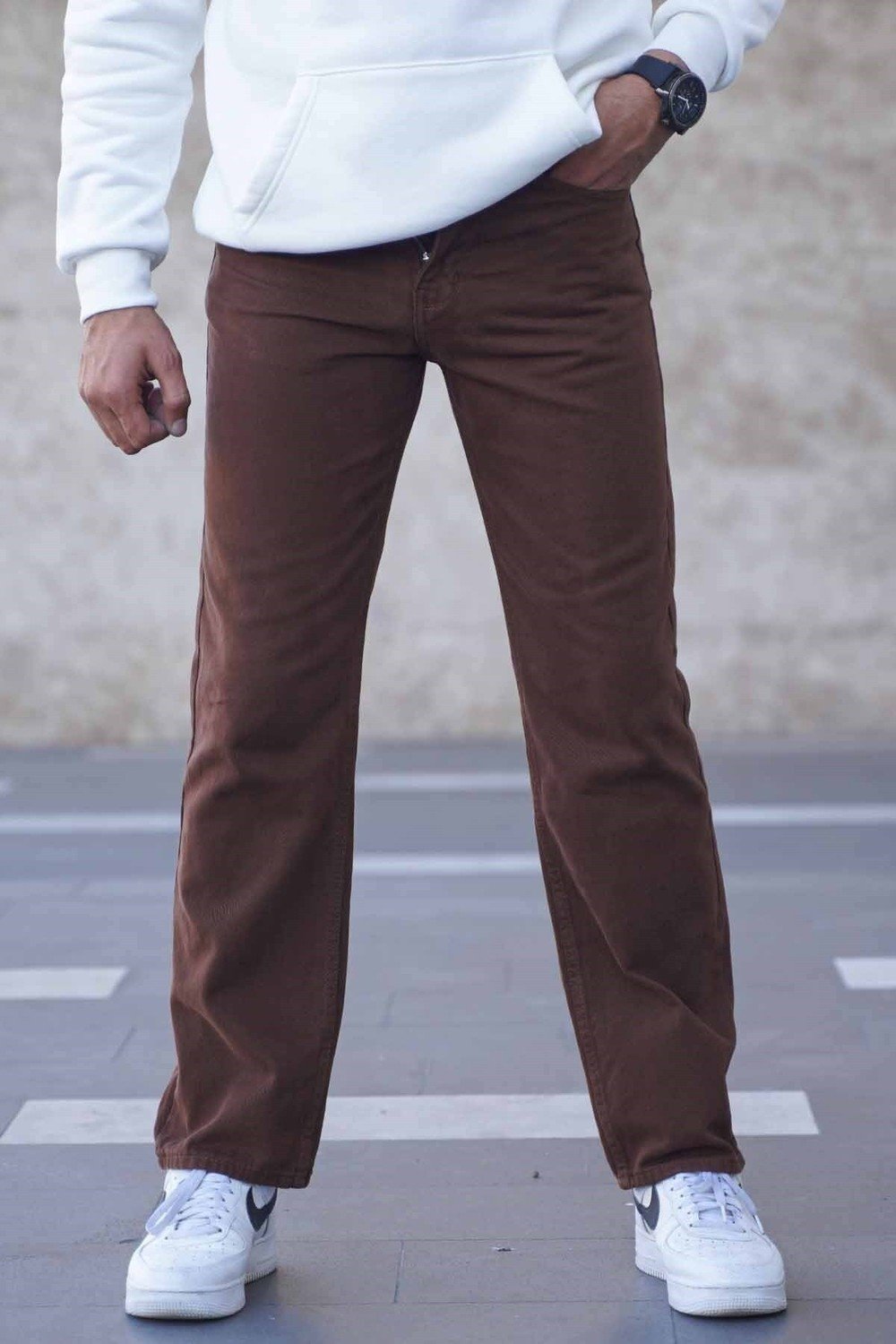 Madmext Jeans - Brown - Straight