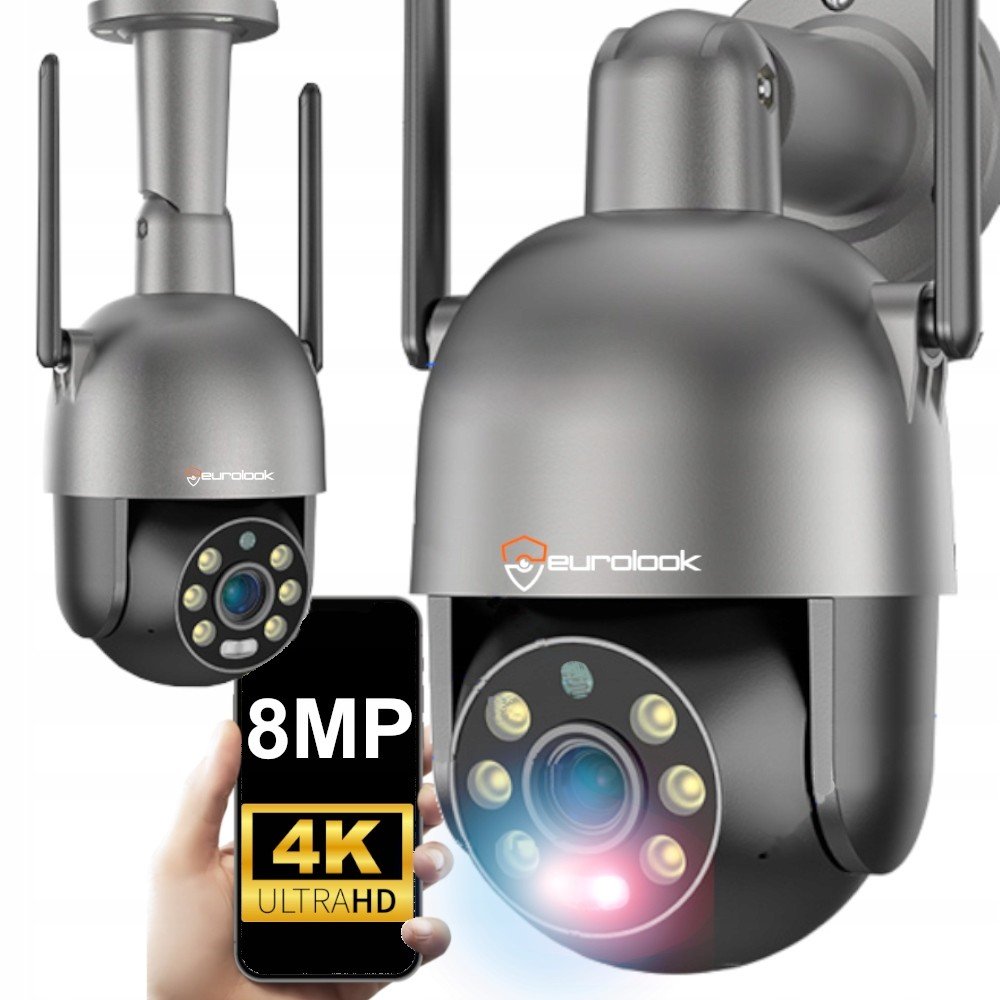Venkovní WiFi kamera Otočná 8MP 4K Monitoring