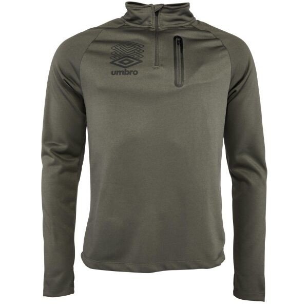 Umbro FW TERRACE POLY 1/4 ZIP Pánská mikina, khaki, velikost XL