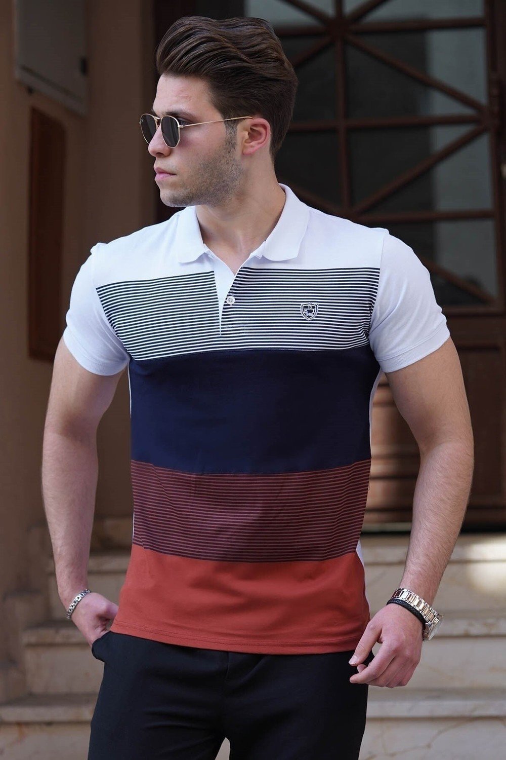 Madmext Polo T-shirt - Multicolor - Regular fit