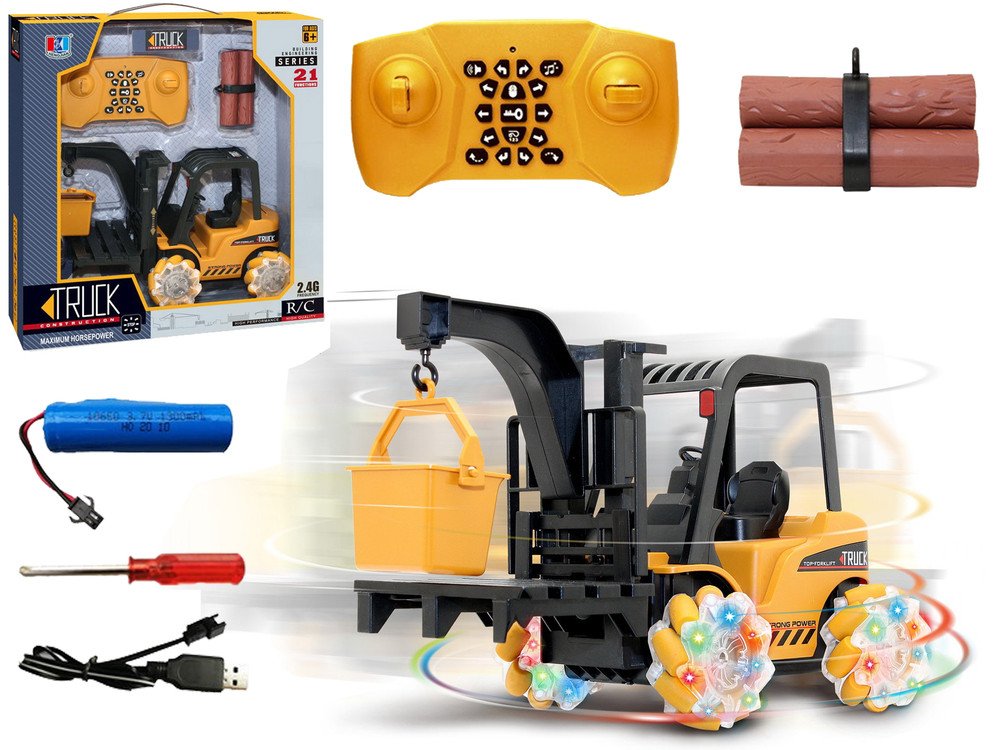 mamido Vysokozdvižný vozík s rotačními koly na dálkové ovládání RC