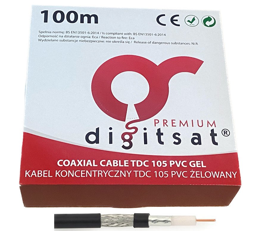 Anténní kabel Digitsat Tdc 105 Pvc Gel Cu 100m