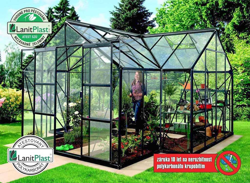 Vitavia Garden Polykarbonátový skleník VITAVIA SIRIUS, PC 4 mm, černý