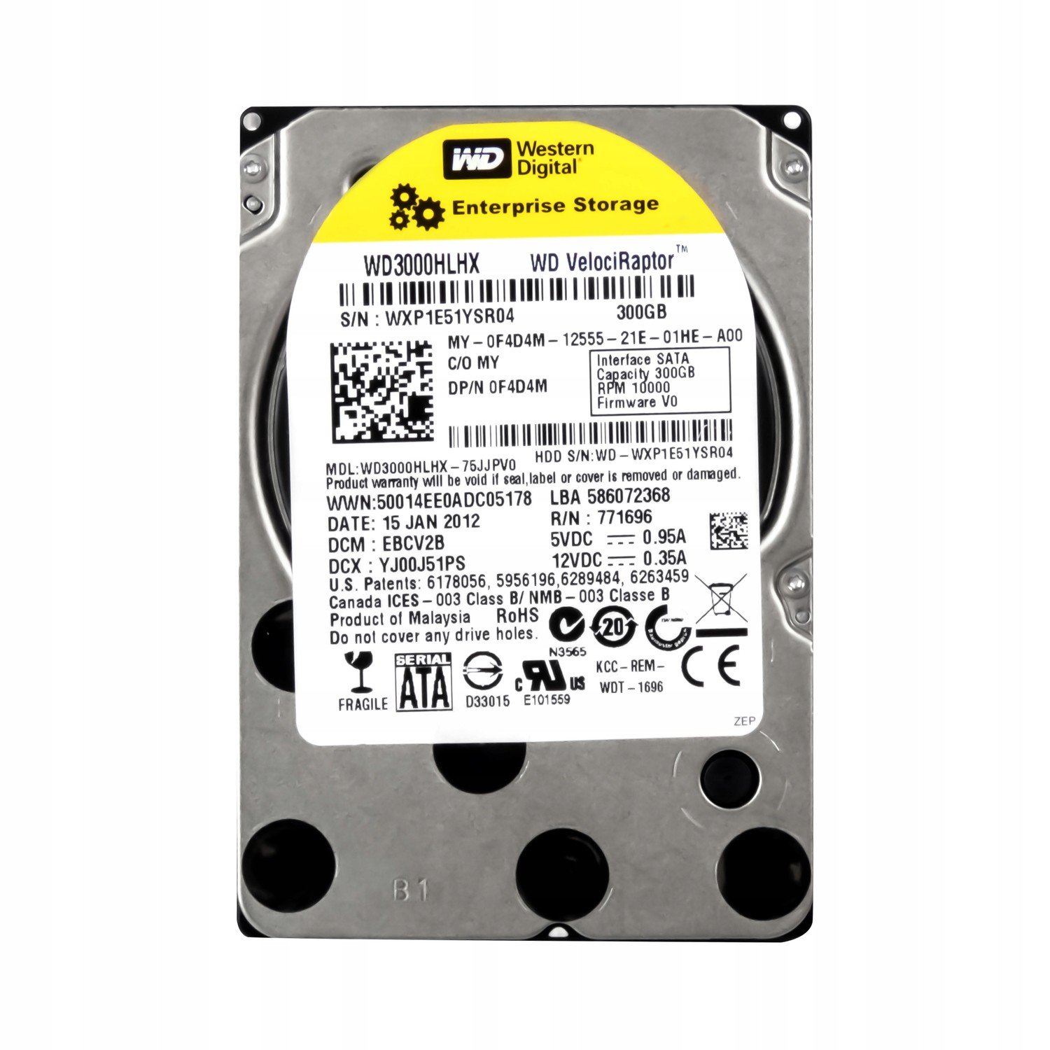Wd VelociRaptor 300GB 10K Sata III 2.5' WD3000HLHX