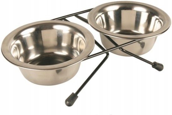 Miska nerez stojánek 2 misky 2x 2,8l/24cm